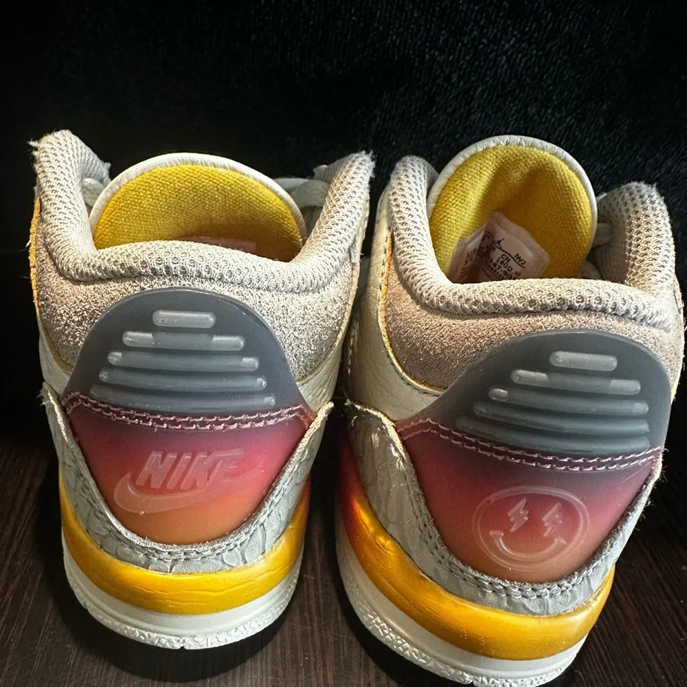 Nike Kids Sneakers in White and Yellow with Red Accents